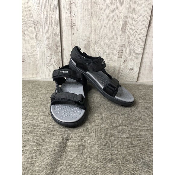 Big Kids Sandals Size 7 Black Hiking Beach Summer Open Toe Summer Straps - Picture 1 of 5